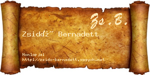 Zsidó Bernadett névjegykártya